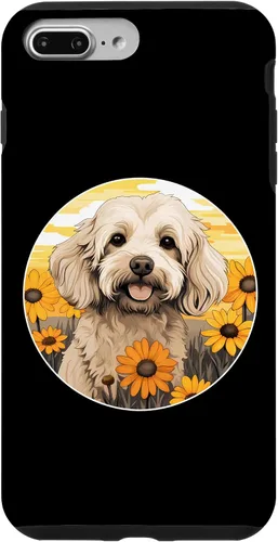 Miniatura 9 de iPhone 15 Cute Cockapoo in Spring Flower Garden Colorful Puppy Dog Case