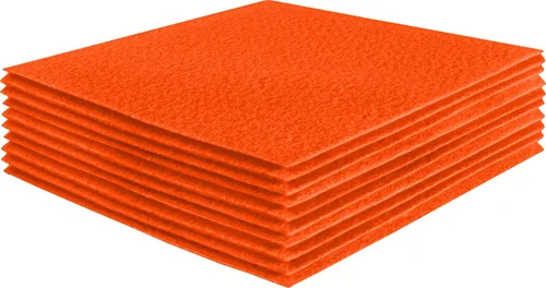 Miniatura 121 de FabricLA Hojas de fieltro acrílico para manualidades, cuadrados de fieltro precortados suaves de 4 x 4 pulgadas (3.9 in x 3.9 in), utiliza hojas