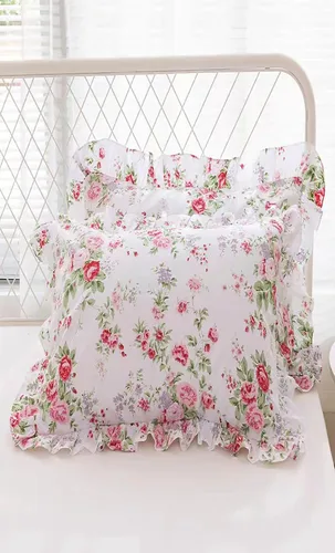 Miniatura 19 de Fundas de almohada cuadradas a cuadros en blanco y negro con volantes, fundas de almohada a cuadros, fundas de almohada de gingham, fundas