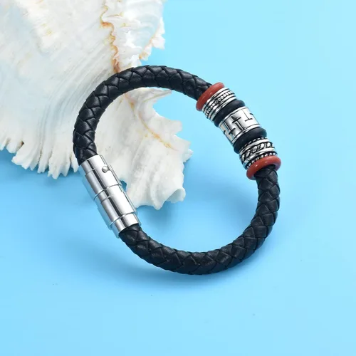 Miniatura 7 de Oinsi Pulsera trenzada de cuero auténtico, joyería de cremación para cenizas para hombres y mujeres, pulsera de urna conmemorativa de recuerdo