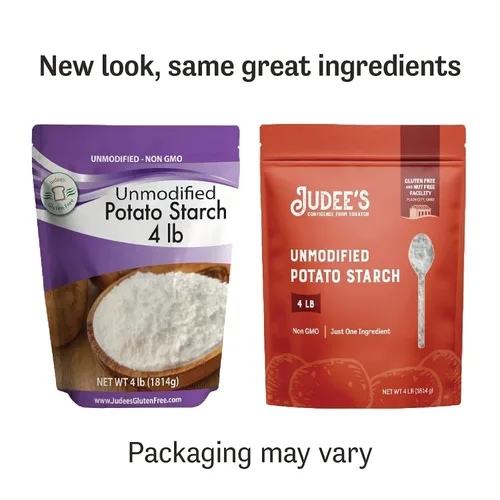Miniatura 4 de Judee's - Almidón de patata sin modificar de 4 libras, solo un ingrediente, ideal para empanar, engrosar, cocinar y hornear, 100% sin OMG, sin