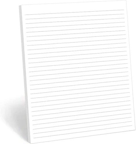Miniatura 7 de 321Done Bloc de notas rayado y bloc de notas, blocs de escritura con rayas universitarias, 50 hojas arrancables, bloc de notas de 5.5 x 8.5, bloc