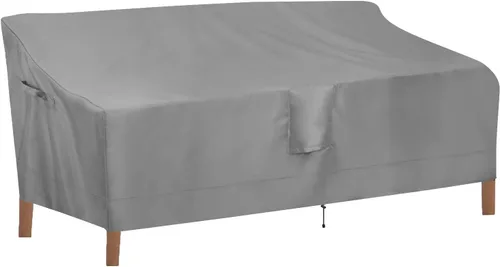 OutdoorLines Funda impermeable para sofá de 4 plazas para patio al aire libre, resistente a los rayos UV, resistente a la intemperie, resistente Gris