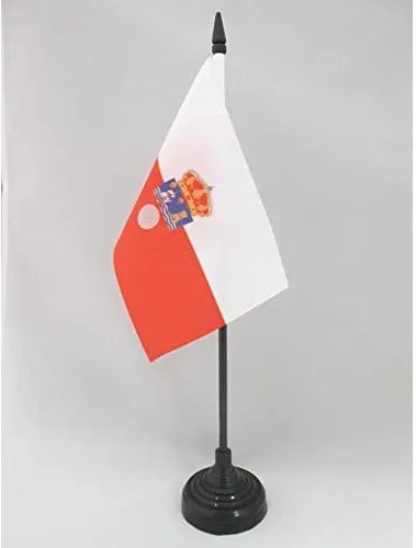 Miniatura 21 de Bandera de mesa de Andalucía 4'' x 6'' - Bandera de escritorio de la región española de Andalucía 5.9 x 3.9 in - Barra y base de plástico negro - AZ