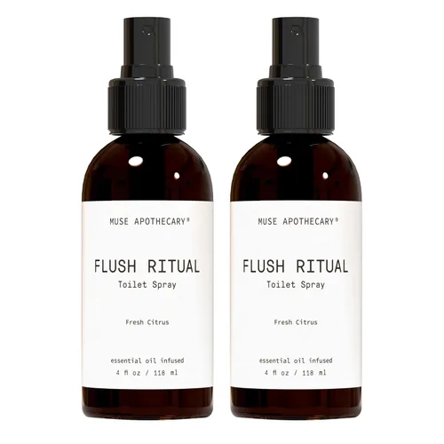 Miniatura 68 de Muse Apothecary Flush Ritual - Aerosol para inodoro aromático y refrescante, usar antes de ir, 2 onzas, infundido con aceites esenciales naturales