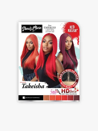 Miniatura 5 de Sensationnel Shear Muse Empress - Peluca de encaje frontal HD TAKEISHA (color: 2 marrón oscuro)