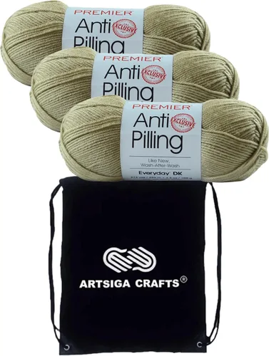 Miniatura 23 de Premier Yarns Anti-Pilling Everyday DK Solids Mist 1107-24 (6 madejas, el mismo lote de tinte) DK Light Worsted #3 Hilo acrílico antibolitas