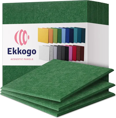 Miniatura 40 de Paneles insonorizantes de alta densidad para pared, forma hexagonal, paquete de 12 unidades de 14" x 12.1" x 0.4", color azul mezclilla Azul denim