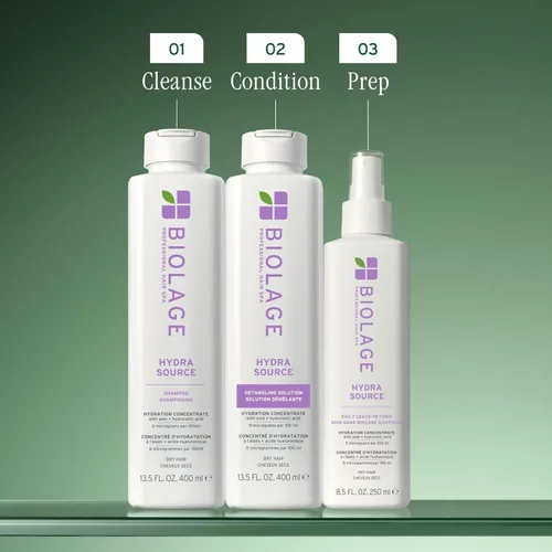 Miniatura 7 de BIOLAGE Hydra Source - Solución desenredante para cabello seco, desenreda y controla la estática para menos encrespamiento y se escapa, sin parabenos