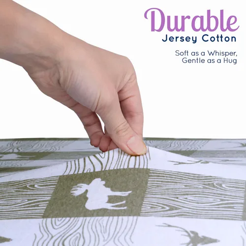 Miniatura 4 de GROW WILD - Juego de sábanas bajeras unisex para cuna (paquete de 3) – Sábanas de algodón de punto jersey para cuna para niños o niñas, juego