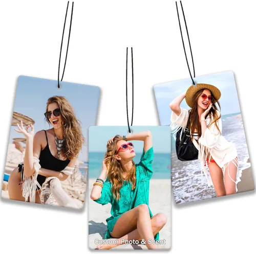 Ambientador personalizado para automóvil, ambientadores personalizados, ambientador personalizado con foto de doble cara, para armario, baño y