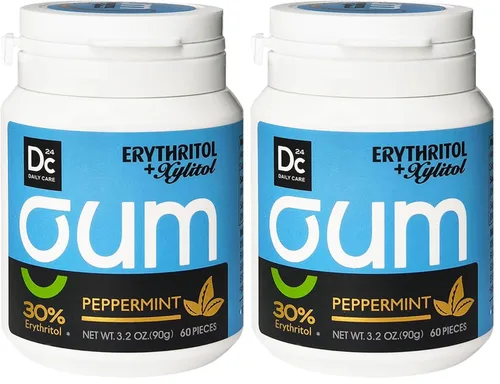 Miniatura 16 de DC24 DAILY CARE Goma de mascar de xilitol con eritritol, sin aspartamo y sin azúcar para boca seca, baja en calorías, sin azúcar, sabor sandía
