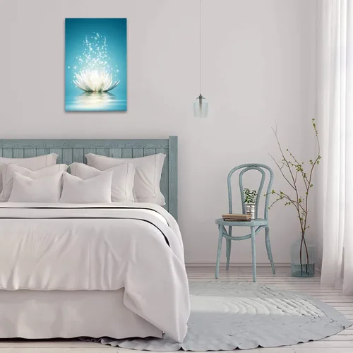 Miniatura 5 de Impresiones en lienzo para pared, imágenes de flores de loto, decoración de baño, pintura zen, spa, fotos, obras de arte enmarcadas para meditación
