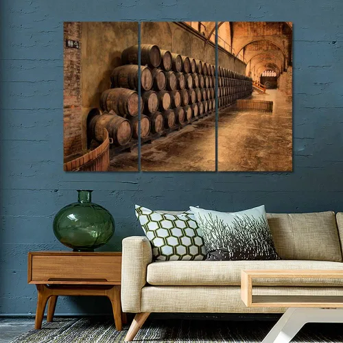 Miniatura 20 de Obra de arte para paredes del hogar, 3 paneles de letras de vino tinto, pinturas de corcho, impresiones HD, arte de pared de corcho de vino sobre