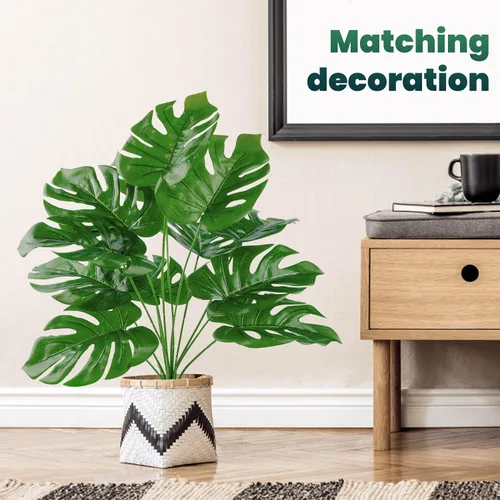 Miniatura 6 de Toopify 28" Paquete de 2 Plantas Artificiales Grandes Palmera Artificial en Maceta para Decoración de Interior y Exterior del Hogar y Oficina