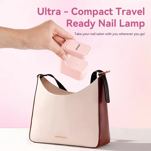 Miniatura 4 de JODSONE U V Mini lámpara de uñas recargable con temporizador inalámbrico portátil luz LED para secado rápido esmalte de gel rosa