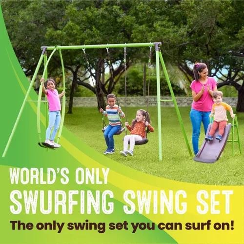 Miniatura 2 de Swurfer PAW Patrol Swing Sets for Backyard, Swingset Outdoor for Kids