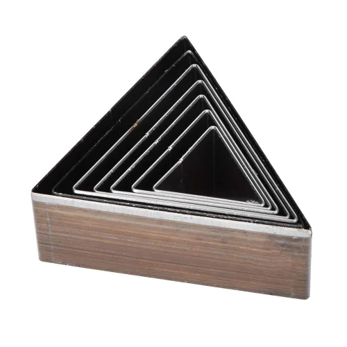 Juego de perforadores de cuero, 7 piezas, forma de triángulo de 0.78 a 1.97 pulgadas, herramientas de manualidades para hacer cartera de cinturón
