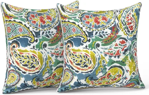 Miniatura 132 de LVTXIII Juego de 2 almohadas lumbares para patio, 12 x 20 pulgadas, resistentes a la decoloración, para exteriores con interiores, cojines lumbares