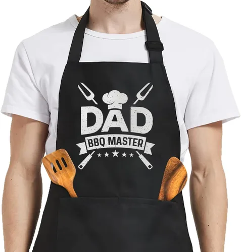 Miniatura 14 de SANDJEST Funny Mens Aprons with Pockets for BBQ Grilling Cooking Grandpa Husband Apron for Birthday Christmas Father's Day funny 7