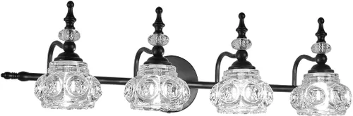 Miniatura 14 de Apliques de pared vintage, iluminación de pared de 1 luz con pantalla de cristal, acabado de latón antiguo cepillado mate, lámpara de pared