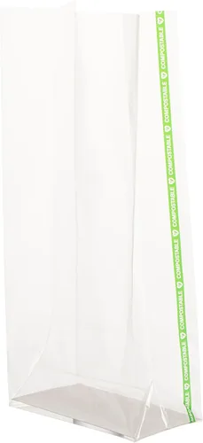 Miniatura 9 de Restaurantware Bolsas para Sándwich de Sellado Térmico de Fondo Plano Bolsas de Alimentos Sellables al Calor - Bolsa con Fuelle con Inserto de Papel