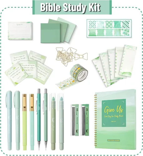 Miniatura 2 de Mr. Pen - Kit de diario bíblico para mujeres, resaltadores bíblicos y bolígrafos sin sangrado, notas, pestañas, cinta washi y diario