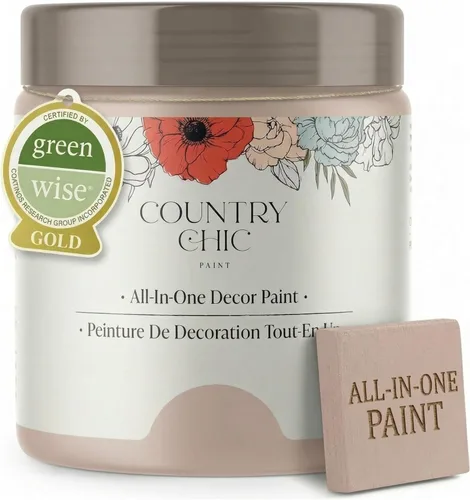 Miniatura 70 de Country Chic Pintura todo en uno estilo tiza para muebles, gabinetes, decoración del hogar, ecológica, acabado mate, imprimación incorporada y capa