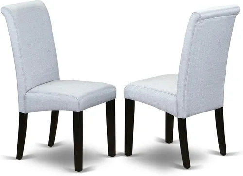 Miniatura 7 de East West Furniture DLBA3-BLK-05 - Juego de mesa y sillas de cocina de 3 piezas contiene una mesa de comedor redonda con gotas y 2 sillas de comedor