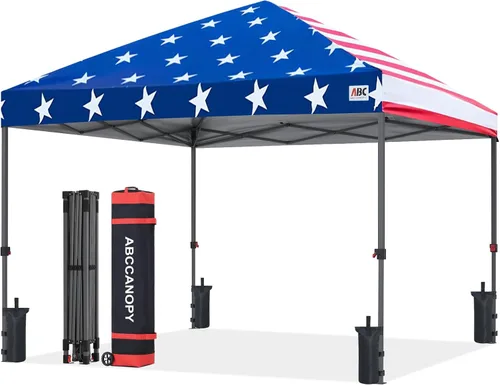 Miniatura 27 de ABCCANOPY Tienda de campaña desplegable de 10 x 10, refugio instantáneo de fácil instalación con bolsa con ruedas, toldo resistente al aire libre