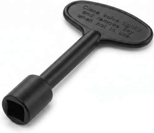Midwest Hearth Llave de válvula universal para fogatas de gas y chimeneas, color negro plano (3 pulgadas)