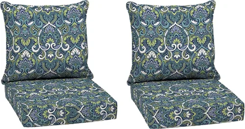 Miniatura 75 de Arden Outdoor Deep Seat Cushion Set, 24 x 24 pulgadas, Cojín para exteriores resistente al clima, a la lluvia y a la decoloración para silla, sofá