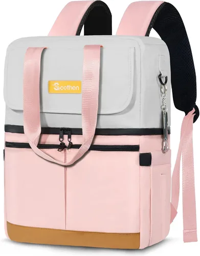 Miniatura 8 de Scothen Mochila Enfriadora con Doble Cubierta y 12 Paquetes de Hielo - Mantiene 36 Latas Frías por Hasta 24 Horas - Mochila Enfriadora Aislada