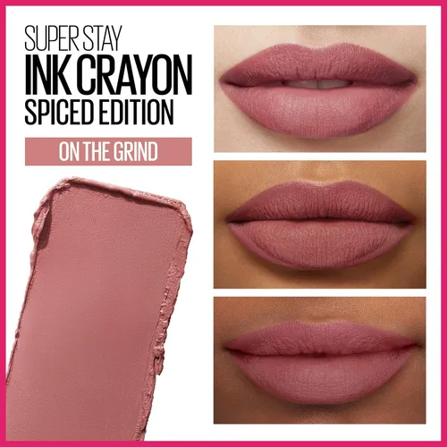 Miniatura 2 de Maybelline Super Stay Ink Crayon lápiz labial, lápiz labial mate con punta de precisión con sacapuntas integrado, larga duración de hasta 8 horas