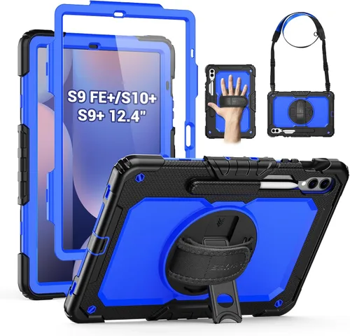 Miniatura 15 de SEYMAC Funda protectora resistente a prueba de golpes para Samsung Galaxy Tab A9 de 8.7 pulgadas 2023 (SM-X110/X115/X117), resistente a prueba