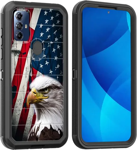 Miniatura 72 de Funda para Moto G Play 4G 2024, cuerpo completo, protección contra caídas, resistente, 3 capas, militar, resistente, duradera, para Motorola Moto G