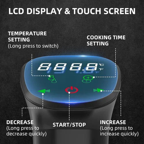 Miniatura 3 de Máquina Sous Vide - Cocinador Suvee - Kit Sous Vide Rocyis con Tapa, Recetas - Circulador de Inmersión de Calentamiento Rápido de 1000W / Negro
