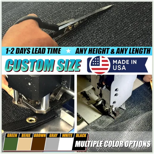 Miniatura 2 de ColourTree - Lona de Sombra para Cerca, Malla de Privacidad, de 5 x 50 pies, color blanco, cubierta de tela de malla, bridas para cables incluidas