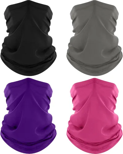 Miniatura 38 de ROXUN Paquete de 4 Polainas para Cuello, Bufanda con Protección UV, Máscara Facial Transpirable y Refrescante, Bandana para Senderismo