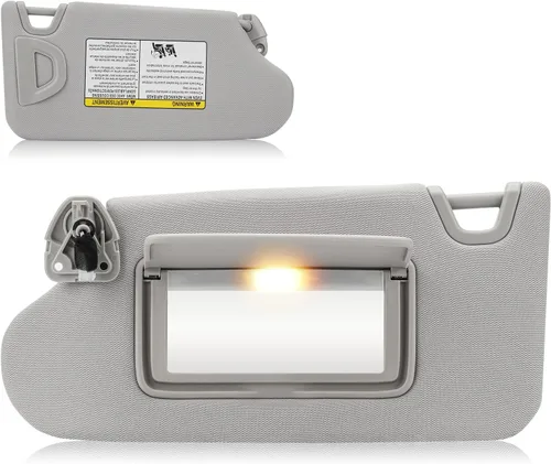 Miniatura 9 de Visera solar con luz de tocador para Nissan Altima 2013-2018 sin techo solar, repuesto para parasol gris del lado derecho del pasajero 96400-3TA2A