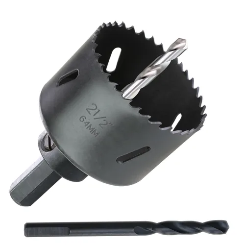 Miniatura 24 de Sierra de agujero de 4-1/2" de HSS bimetálica para madera, paneles de yeso, plástico, aluminio, acero suave, hierro, metal, acero inoxidable. Broca