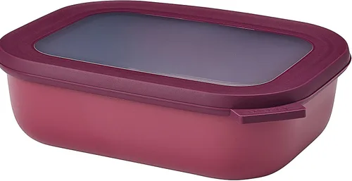 Miniatura 32 de Mepal Cirqula - Recipiente circular rectangular para almacenar y servir alimentos con tapas transparentes, perfecto para preparación de alimentos