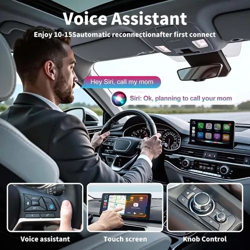 Miniatura 2 de Adaptador Carplay inalámbrico 2 en 1, convertidor con cable a adaptador inalámbrico para Apple iPhone y Android Auto, conexión automática Plug &