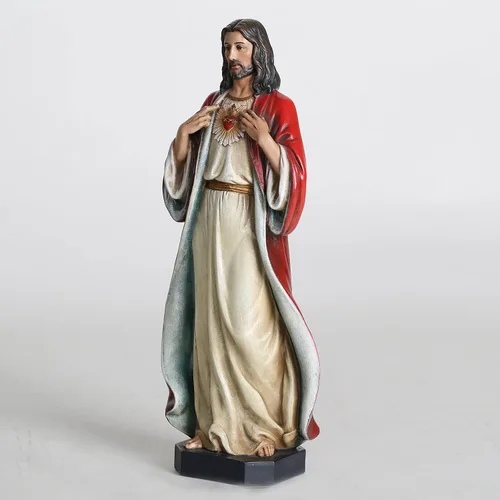 Miniatura 3 de Estatua católica del Sagrado Corazón de Jesús de BC, figura de 6" de Jesucristo, regalos religiosos inspiradores para decoración del hogar