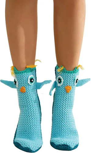 Miniatura 3 de Calcetines divertidos de animales para niños y adultos, calcetines de punto de tiburón de dibujos animados, calcetines de piso de animales