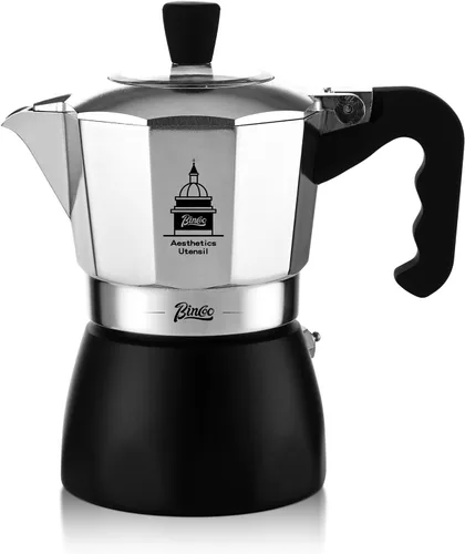 Miniatura 14 de Cafetera espresso para estufa, cafetera italiana para estufa de gas y eléctrica, olla pequeña para café italiano y cubano, 2 tazas de espresso