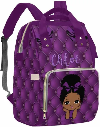 Miniatura 11 de Artsadd Bolsa de pañales con foto personalizada para mamá, mochila personalizada con correas para cochecito, bolsa de hombro de viaje grande, bolsa