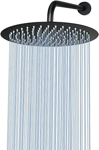 Miniatura 6 de NearMoon Cabezal de ducha redondo con brazo de ducha, ducha grande de acero inoxidable, cobertura de cuerpo completo (12 pulgadas, acabado cromado)