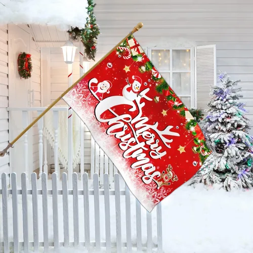 Miniatura 2 de Banderas de Navidad de 3 x 5 para exteriores, decoraciones navideñas divertidas para patio, banderas de patio para exteriores, de doble cara