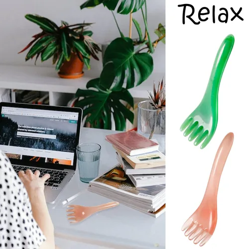 Miniatura 4 de Masajeador de cabeza para el cuero cabelludo, 2 unidades, para relajar el estrés, con garra de dedo, para estimular el crecimiento del cabello